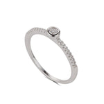 Load image into Gallery viewer, Silver Solitaire Thin CZ Band
