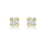Load image into Gallery viewer, 9ct Gold CZ 4mm Stud Earrings
