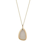 Load image into Gallery viewer, 9ct Gold Light Pink Cat Eye Stone Necklace
