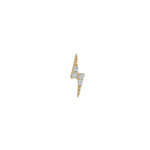 Load image into Gallery viewer, 9ct Gold CZ Lightning Cartilage Earring
