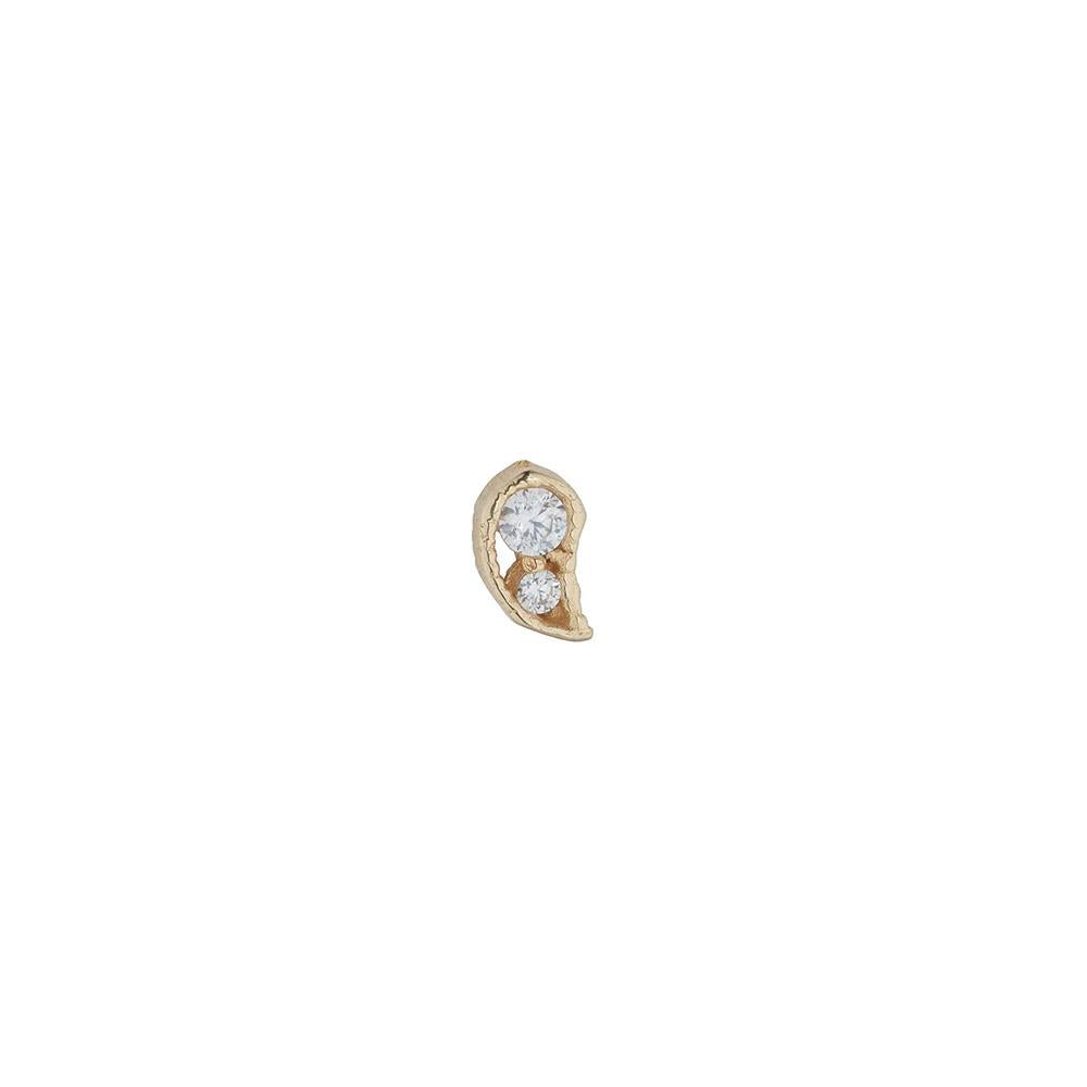 9ct Gold CZ Paisley Cartilage Earring