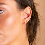 Load image into Gallery viewer, 9ct Gold CZ Bar Stud Earrings
