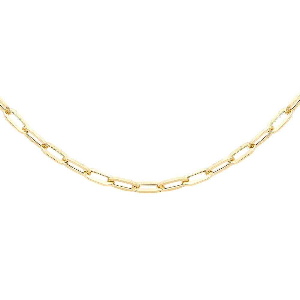 9ct Gold Paper Link Chain Necklace