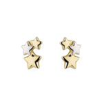 Load image into Gallery viewer, 9ct Gold Starry Stud Earrings
