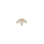 Load image into Gallery viewer, 9ct Gold Marquise CZ Lotus Cartlidge Earring
