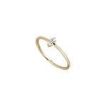 Load image into Gallery viewer, 9ct Gold Thin Single Baguette CZ Ring
