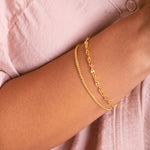 Load image into Gallery viewer, 9ct Gold Sparkle Marine Bracelet
