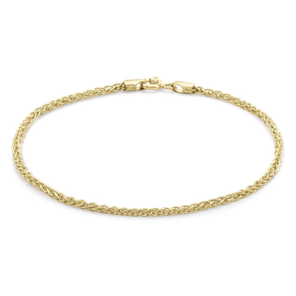 9ct Gold Spiga Chain Bracelet