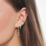 Load image into Gallery viewer, Silver Large Stone Single Stud Earring
