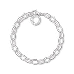 Load image into Gallery viewer, Silver Large Link Charm Bracelet
