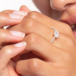 Load image into Gallery viewer, Silver CZ Halo Set Ring
