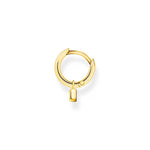 Load image into Gallery viewer, Gold Plated Padlock Charm Hoop Earring
