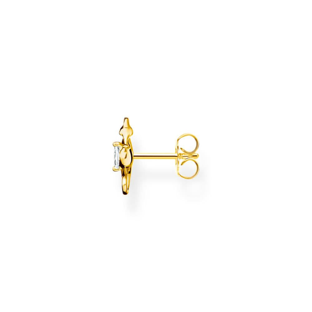 Gold Plated Seahorse Single Stud Earring