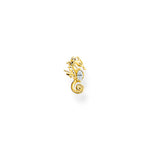 Load image into Gallery viewer, Gold Plated Seahorse Single Stud Earring
