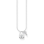 Load image into Gallery viewer, Silver Lock and Key Necklace
