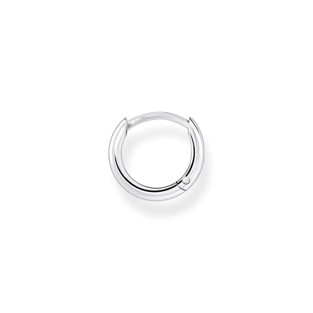 Silver Classic Huggie Single Hoop Earring