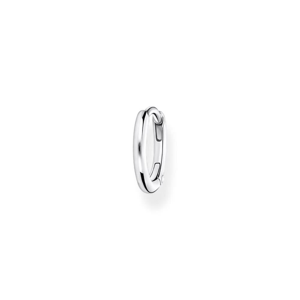 Silver Classic Huggie Single Hoop Earring