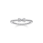 Load image into Gallery viewer, Silver Infinity Beaded Ring
