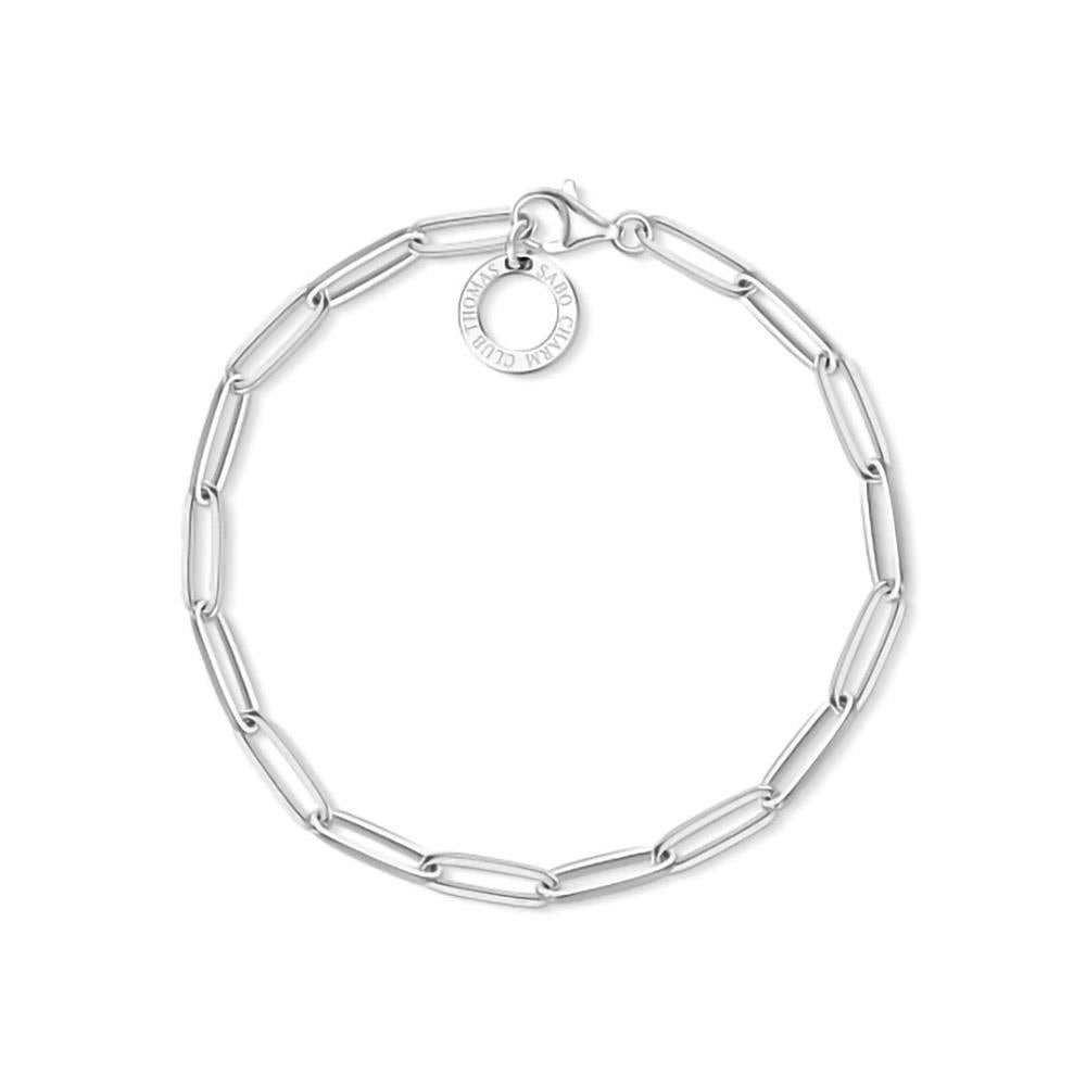 Silver Oval Charm Bracelet