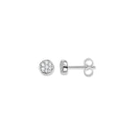 Load image into Gallery viewer, Silver Small Stone Bezel Stud Earrings
