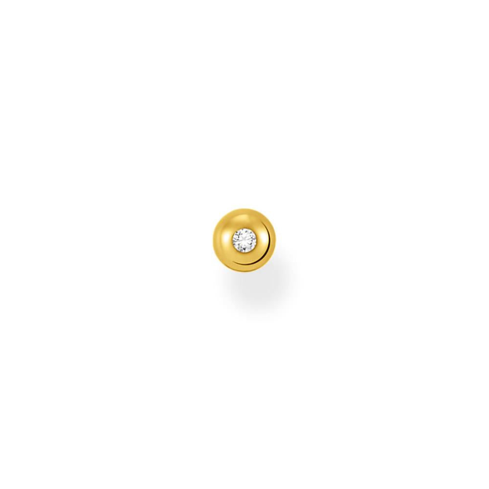 Gold Plated Small Ball Single Stud Earring